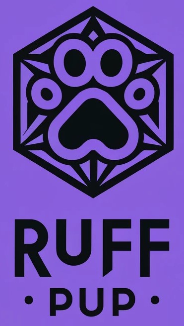 DALL·E 2024 05 13 02.15.53 Create a minimalistic and geometric logo for Ruff Pup a company in the human pup play industry. The logo should feature a highly stylized and geome